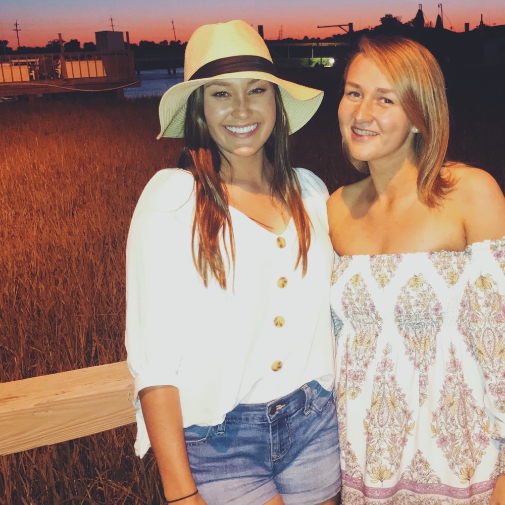 White button up 3/4 length top!